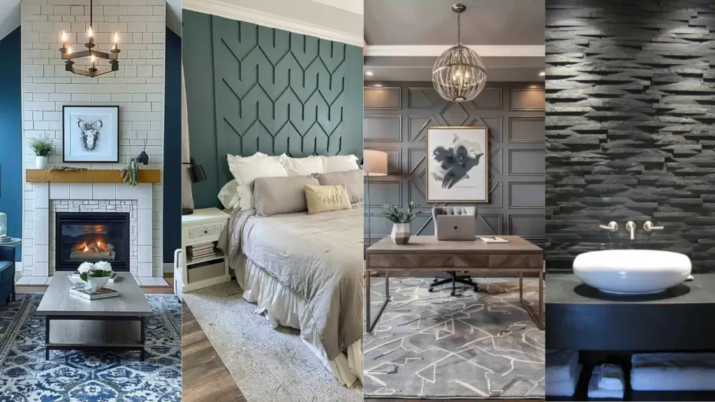 Accent Walls for Every Room (Living, Bedroom, Office, Bath)